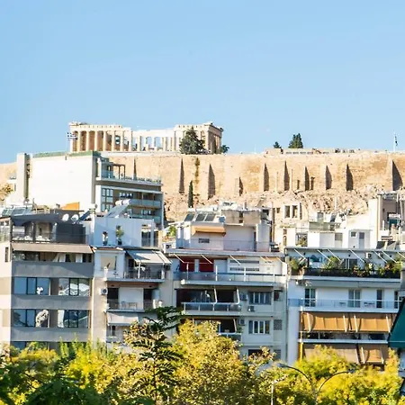 Bright Modern Apt View Of The Acropolis 5 Min Walk Athens Exterior photo