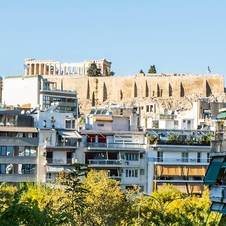 Bright Modern Apt View Of The Acropolis 5 Min Walk Athens Exterior photo