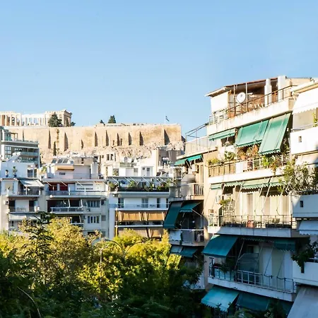 Bright Modern Apt View Of The Acropolis 5 Min Walk Athens Exterior photo