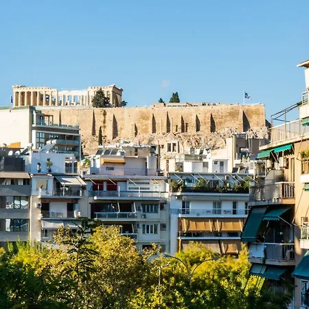 Bright Modern Apt View Of The Acropolis 5 Min Walk Athens Exterior photo